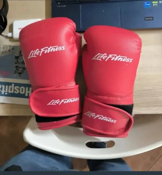 Guantes de Boxeo Life Fitness Rojos 12 oz