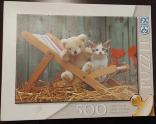 Puzzle 500 piezas SCHMID gato y osito