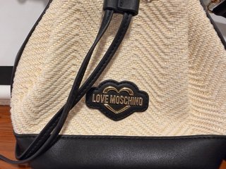 Bolso Love Moschino Beige y Negro
