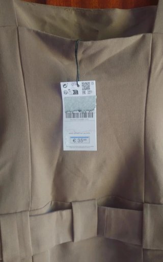 Vestido Zara Talla M Gris Nuevo