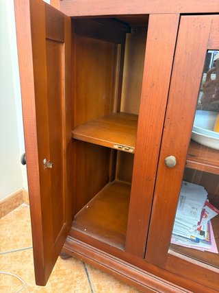 Vitrina/Libreria Madera Sapelly