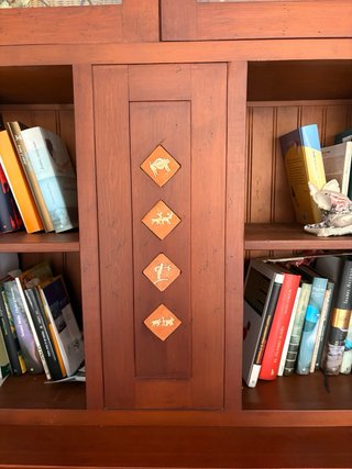 Vitrina/Libreria Madera Sapelly