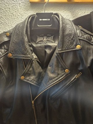 Chaqueta de cuero moto cruzada