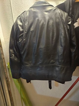 Chaqueta de cuero moto cruzada