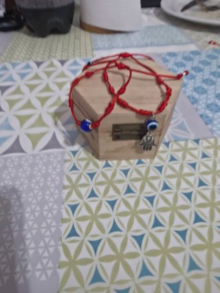 Pulseras 7 nudos Ojo Turco Hamsa hecho a mano