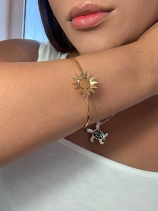 Pulseira Dourada ajustável  Aço Inoxidável