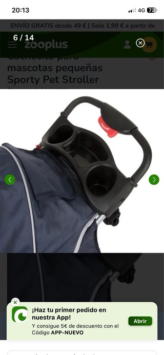 Cochecito para mascotas pequeñas Sporty Pet Stroll