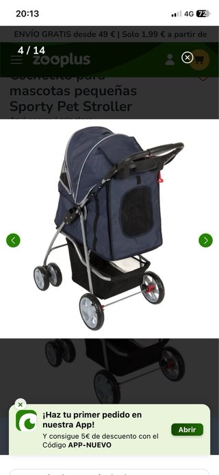 Cochecito para mascotas pequeñas Sporty Pet Stroll