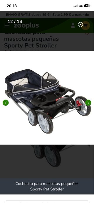 Cochecito para mascotas pequeñas Sporty Pet Stroll