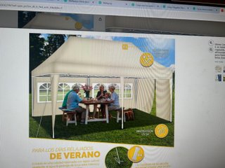 Carpa Plegable 3x6m con 3 Laterales