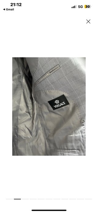 Traje Versace Gris Hombre