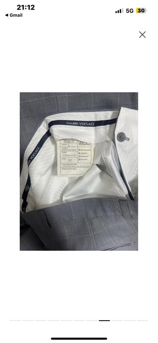 Traje Versace Gris Hombre