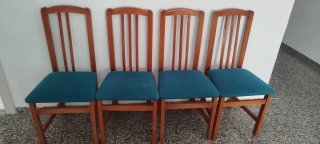Mesa de comedor extensible y sillas