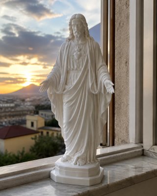 Statua Gesù Sacro Cuore 3D PLA 25cm