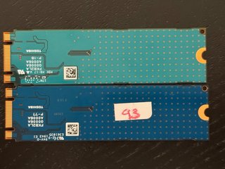 SSD NVMe Toshiba/ Kioxia 256Gb M.2 92-93%
