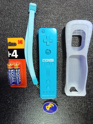 Controller Wii Motion Plus Blu + Accessori