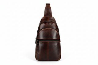 Mochila negra de cuero