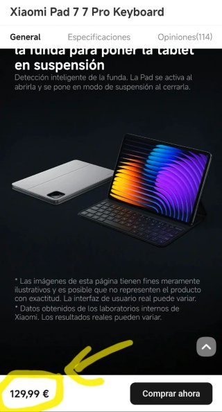 Custodia con tastiera Xiaomi Pad 7/7 Pro originale