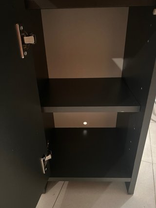 Mueble baño pequeño gris