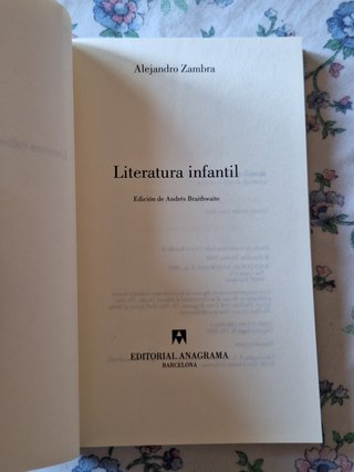 Literatura infantil Alejandro Zambra Anagrama