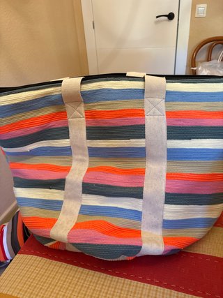 Bolso de viaje grande tejido a mano