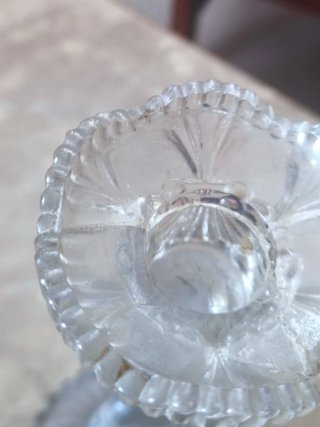 Candelabro antiguo cristal mosquetero Francia