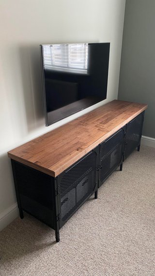 Mueble TV IKEA FJÄLLBO Negro/Madera