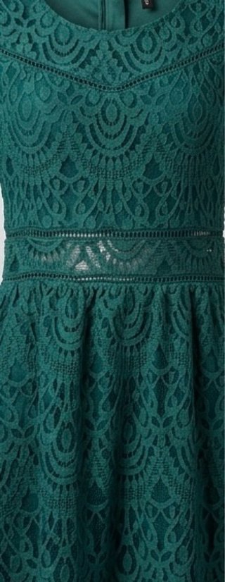 Abito corto pizzo verde H&M cottone