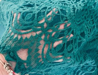Abito corto pizzo verde H&M cottone