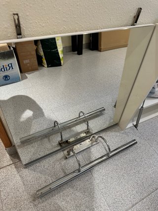 Armario de baño rectangular con espejo