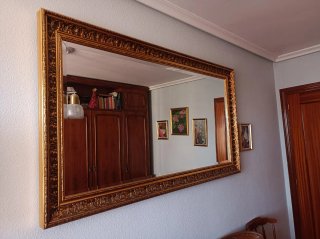 Espejo Grande Dorado Antiguo