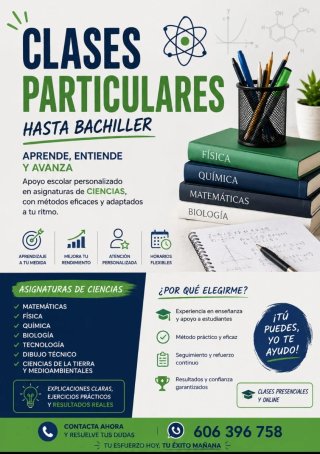 Clases de primaria, secundaria y bachillerato.