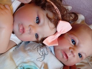 Gemelos Reborn Vinilo y Tela