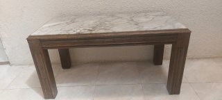 Mesa de centro mármol y madera