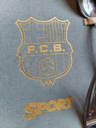 Cubertería Plata Barça sin usar.