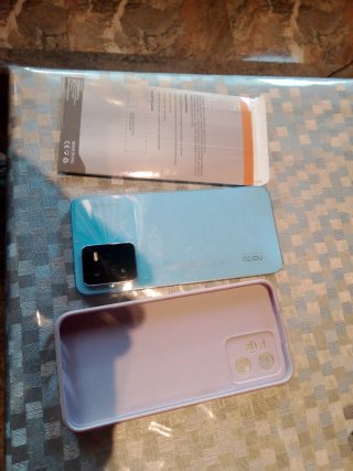 Realme Narzo 50 Prime Azul.con funda y protectores