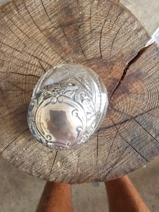 Perfumero Antiguo Cristal y Plata Inglaterra 1906