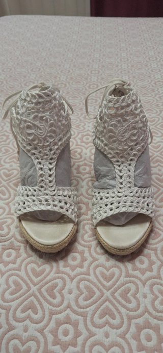 Alpargatas crochet mujer blancas