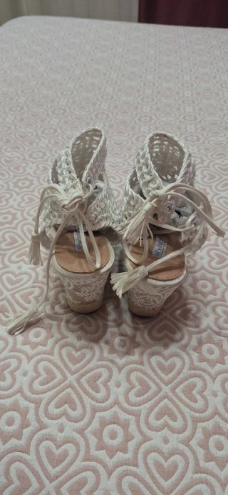 Alpargatas crochet mujer blancas