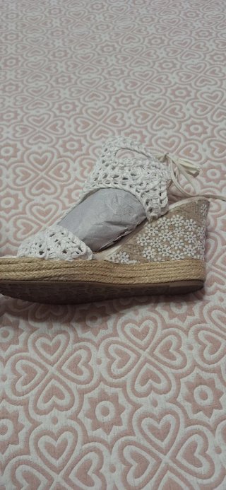 Alpargatas crochet mujer blancas