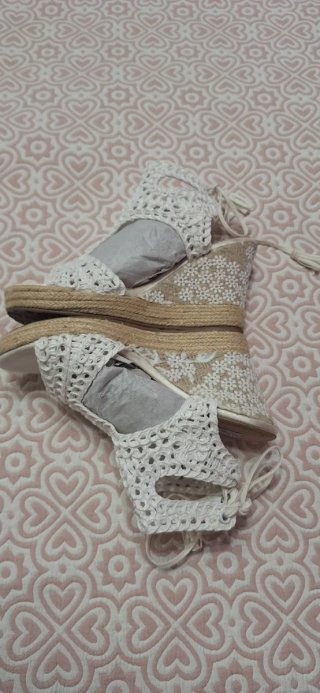 Alpargatas crochet mujer blancas