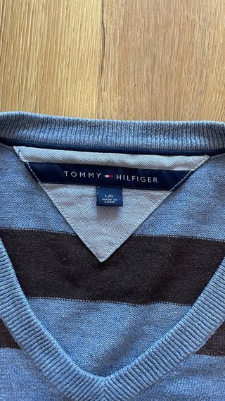 Jersey Tommy Hilfiger Rayas V-Neck Talla L