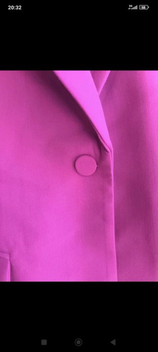 Blazer Zara Morado con Plumas