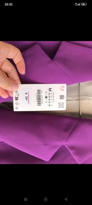Blazer Zara Morado con Plumas