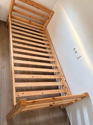 2 Camas Madera 90x190 Convertibles Litera