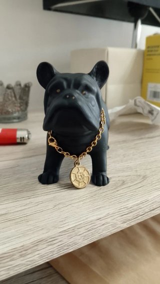 Escultura Perro Bulldog Francés Negra Felipao