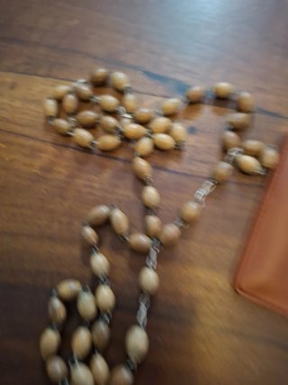 Rosario de madera Juan Pablo II