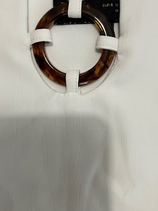 Top Blanco Anillas Carey Zara