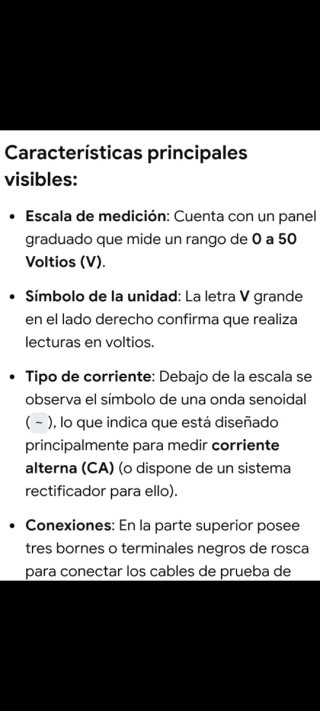 Voltimetro Analógico Vintage 0-50V