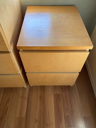 2 Cómodas MALM IKEA Madera Clara